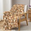 Pomeranian Blanket for Adults Women Fuzzy Dogs Blanket Cute Puppy Flannel Throw Blanket Animal Pattern Plush Bed Cover Couch Throw