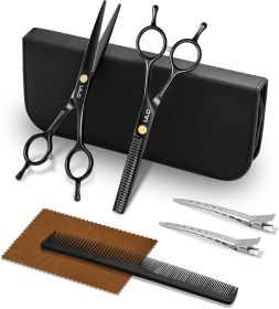 Professional Hair Cutting Scissors Set – 6.5' Japanese Stainless Steel Barber Shears & Thinning Scissors with Comb