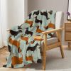 1Pc Of Flannel Sausage dog With Cute Pet Theme, Soft And Fluffy, Multifunctional Outdoor Beach Camping, Living Room Sofa, Office Nap, Printed Blanket