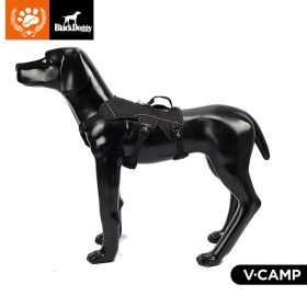 Professional Dog Harness Adjustable Pet Body Harness Vest Visible at Night Outdoor Training Harnesses Premium Quality Chest Straps No-Pull Effect-(bla (size: S)